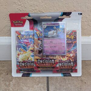 Pokemon TCG Scarlet & Violet Obsidian Flames 3 Booster Pack Houndstone Foil